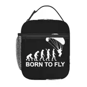 i2327 Born To Fly Thermal Insulated Lunch Bag Women Flight Pilot Portable Lunch ToteFood Box swg3559