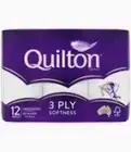 6 x Quilton 3 Ply Unscented White Toilet Paper | 12 pack