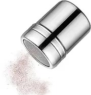 2pcs Flour Sugar Salt Shaker - Stainless Steel Chocolate Shaker | Fine Mesh Flour Duster for Baking Cooking | Icing Sugar Salt Cocoa Flour Coffee Shaker Sifter for