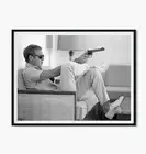 Steve McQueen Jaguar Vintage Retro Celebrities Poster Art Print. A3 A2 A1