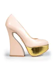 Pink Platform Leather Pumps