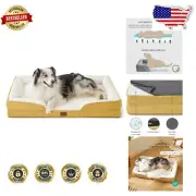 Orthopedic Foam Dog Sofa Bed for Extra Large Dogs - Easy Care Waterproof Lining