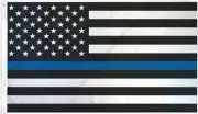 Thin Blue Line Flag 3x5ft 100D Ultrabreeze Blue line House 5X3 Flag W/ GROMMETS