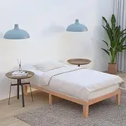 Wooden Natural Bed Base Frame King Single