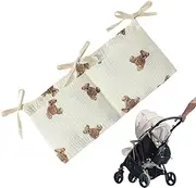 Crib Storage | Hangable Baby Crib with 2 Pockets,Nursery Storage for Changing Table and Baby Crib, Diaper Storage, Nursery Organization, Crib Accessories Pouxa