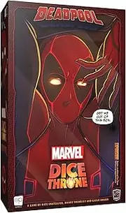 USAopoly Marvel Dice Throne: Deadpool Deluxe Edition, Dice Rolling Fighting Game, Deadpool Game with Unique Skills, Stand-Alone Expansion & Compatible with Allen Dice Throne Heroes