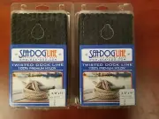 SET OF 2 SEADOG Black Nylon Twisted Dock Line 3/8"x15'
