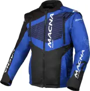 Macna Crest, textile jacket , color: Black/Blue , size: S