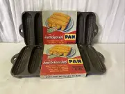 2X Wagner Krusty Korn Corn Stick Muffin pan BRAND NEW W/ Recipe & Instructions