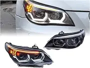 Car Headlights Compatible for 5 series E60 2003-2010 FULL LED Headlight DRL Dynamic Signal Head Lamp Bi Xenon Beam Headlamp Accembly