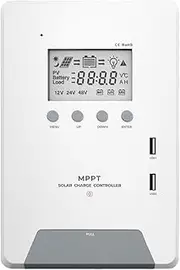 Mellisso MPPT Solar Charge Controller 30A 12V/24V Dual USB Solar Controller with LCD Display for Solar Power Smart Home