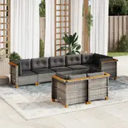 8 Piece Garden Sofa Set with Cushions Poly Rattan vidaXL