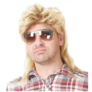 2X(Mens Mullet Wig 80s Costume Glam Party Accessories Cosplay Wig H6I5)1283