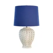 DA Lattice Tall Ceramic Base Table Lamp