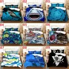 Quilt Doona Duvet Cover Set Single Double Queen King Super King Bed Shark Sea
