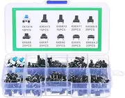 Gecheer 180PCS Tactile Push Button Switch Micro Momentary Tact Assortment Kit 10 Value 6 x 6mm 4 Pin Micro Switches