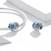 Solid 925 Sterling Silver Blue Mermaid Pandora Inspired Charm
