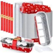 100 PCS Mini Loaf Pans with Lids and Spoons, Valentine's Day Heart Mini Cake ...