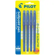 Pilot Super Grip G Ballpoint Pen 0.7mm Blue 4 Pack