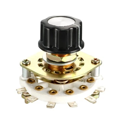 1P7T 1 Pole 7 Position 1 Deck Band Channel Rotary Switch Selector Knobs