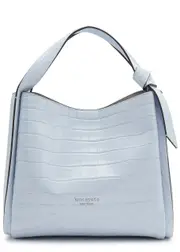 Kate Spade New York Knott Crocodile-effect Leather Tote - Light Blue ONE SIZE