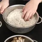 Stainless Steel Mesh Colander Sink Strainer Colander Rice Washing Bowl