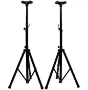 Pro Audio DJ Heavy Duty Tripod Pa Speaker Stands W/ Speaker Pole Adapter Pair