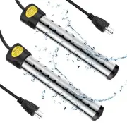 2 Pcs Immersion Water Heaters Portable Electric Submersible Pool/Hot Tub Heat...