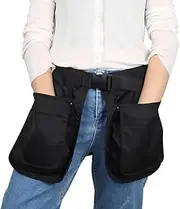 Dog Trainer Treat Pouch with Detachable Pockets, Hand Free Waist Belt Clip, Dog Handler Training Tools Storage Waist Pockets for Men and Women, also Used to Gardening Work, Hairstylist (Black)