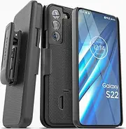 DuraClip Designed for Samsung Galaxy S22 Belt Clip Case, Slim Phone Case with Holster (S22)