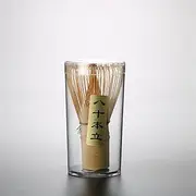 XYAOAO Japanese Glass Matcha Kit Handmade Bamboo Matcha Whisk Set Teaspoon Glaze Whisk Holder, Traditional Matcha Tools for Beginners Tea Lovers(80 prongs)