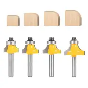 4 Pack 1/4 Inch Carbide Roundover Router Bits Set Rounding Edge-Forming Bits