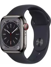 Apple Watch Series 8 GPS + Cellular 41mm Stainless Steel Case with Sport Band -