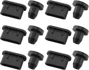 Be In Your Mind 6 Sets Rubber Dust Plug Compatible with Sony Walkman NW-A300 Series NW-A306 NW-A307 NW-A100 A105 A105HN A106 A106HN A100TPS, Black