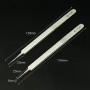 2pcs/set Precision Stainless Steel Straight Curved Ultra Thin Fly Line Tweezers