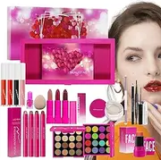 Makeup Set for Women | Women Face Eye Lips Makeup Kit,Eyeshadow Palette with Brush, Long-Lasting Cosmetics for Traveling, Business, Stage, Photography