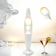 Licht-Erlebnisse Mini Lava Lamp White Small Mysterious Charming Gift Idea G9 25W with Cable Switch Includes Bulb Mood Lamp Lava Lamp Retro