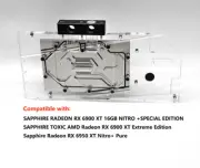 Granzon Full Coverage GPU Water Block For Sapphire RX 6900 XT 16GB Nitro