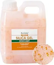 Durimoiy 2 LBS Silica Gel Beads Reusable Indicating Desiccant Beads Silica Gel Desiccant for Electronic Drying, Cabinet Storage (Industry Standard 2-4 mm)