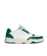 CELINE TRAINER CT-09 LOW LACE-UP SNEAKER IN CALFSKIN AND MESH 44,45,40,41,42,43 Optical white/dark green/beige