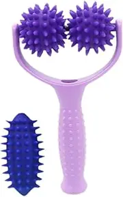 Massage Rolling Ball Manual Massage Tool Handheld Versatile for Foot Full Body Back, Purple