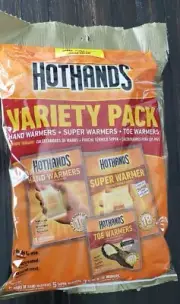 Hot Hands Variety Pack Hand Warmers Super Warmers Toe Warmers EXP 02/27 NEW