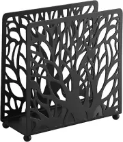 Farmhouse Black Napkin Holder for Tabletop Decor and Kitchen, Metal Table Napkin