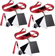 OSALADI 3sets Neck Strap for Camera with Balance Card Acrylic Photography Checker Card Holder Stylish and Durable 2pcs*3
