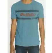 Buffalo David Bitton Mens Blue Graphic T-Shirt,Blue [L]