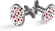 [Generic] Men's Cufflinks, Ladybug Insert Seamless Pattern Cuff Links for Men, Classic Cufflinks Black for Suit Shirt Wedding Business Birthday Jewelry Gift