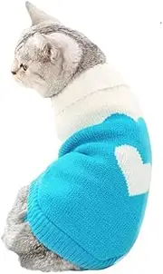 Puppy and Kitten Sweater, Knitted Sweater for Small Breed Dogs and Cats, Tailored for Tiny Toy Poodle Teacup Breeds Like Chihuahuas, Terrier, Yorkies, XS