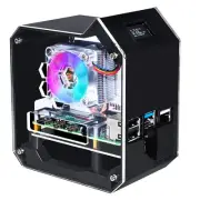 GeeekPi Mini Tower NAS Kit for Raspberry Pi, Pi ICE Tower Cooler with PWM RGB...