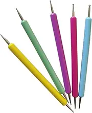 CANIGHT Nail Art Supplies 5pcs Manicure Dotting Tools Set Easy to Use Pen Kit for Home Salon