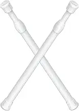 Adjustable Sliding Glass Patio Door Security Bar, 40-70cm Extendable Small Tension Rods, Anti-Slip Window Safety Lock Bars, No Drill Short Curtain Rod, 2 Pack